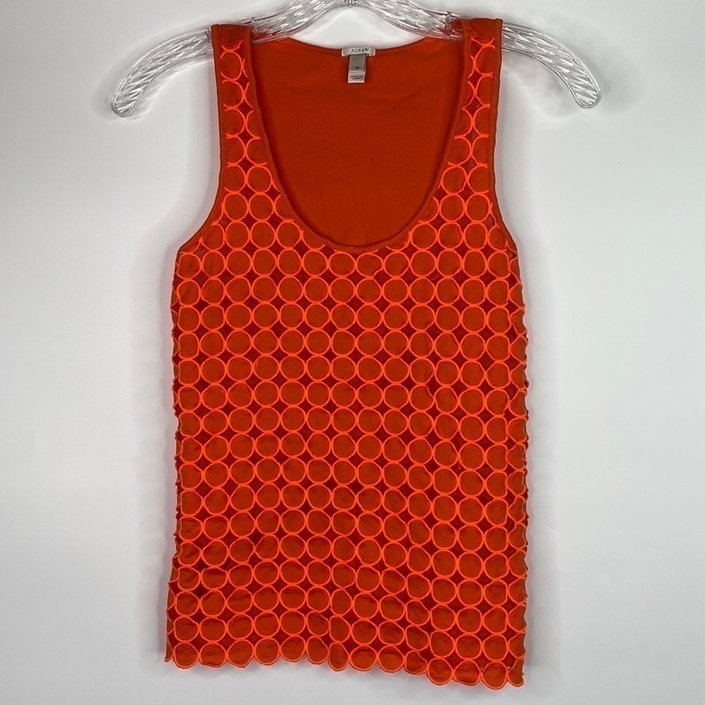 J. Crew Eyelet Orange Tank Top Size XS